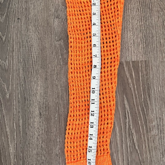 Calvin Klein Bold Orange Mesh Sweater - Picture 7 of 7